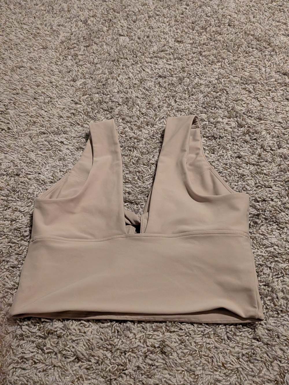 Old Navy Beige Twist-Front V-Neck Crop Camisole
